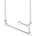14K White Gold .08 CTW Natural Diamond Aries 16-18" Necklace
