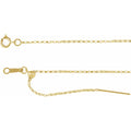14K Yellow Gold 1 mm Adjustable Threader Rolo 16-22" Chain