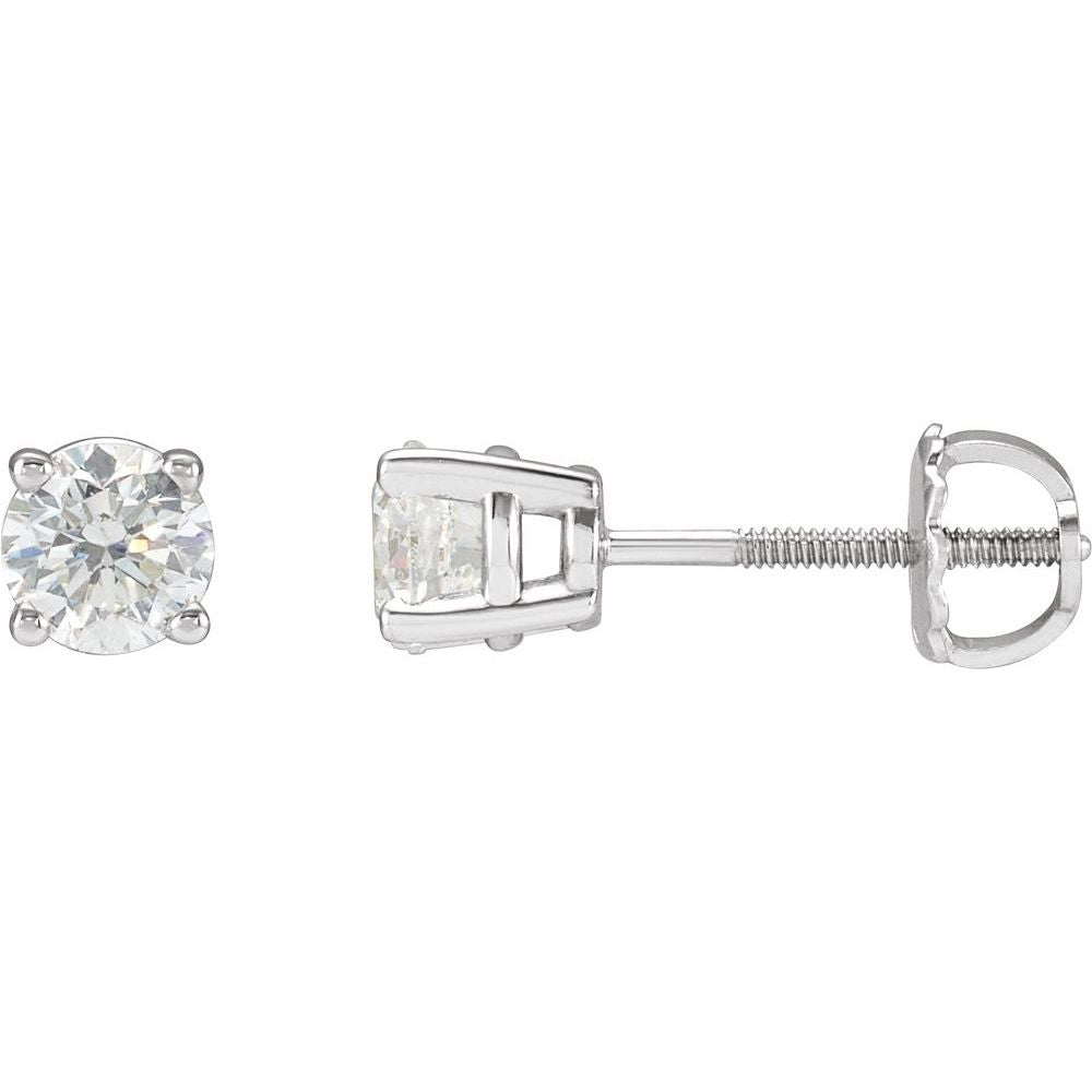 Round 4-Prong Stud Earrings
