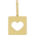Jubilee 14K Yellow Gold Pierced Heart Charmpendant