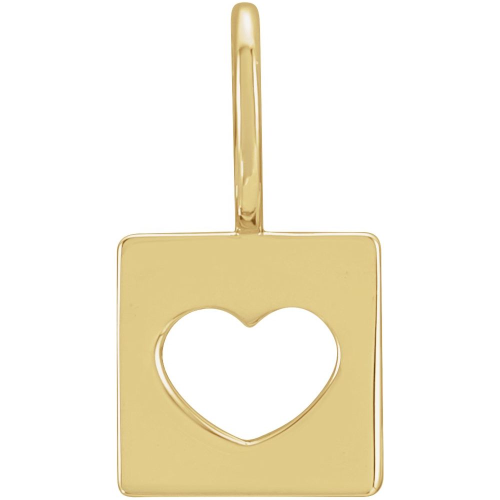 Jubilee 14K Yellow Gold Pierced Heart Charmpendant