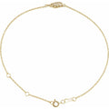 14K Yellow Gold .015 CTW Natural Diamond Angel Wing 6 1/2-7 1/2" Bracelet