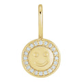 14K Yellow Gold .04 CTW Natural Diamond Smiley Face Charm/Pendant