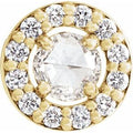 1/5 Ctw Natural Rose-Cut Natural Diamond Halo-Style Pendant Slide (Style 88054)
