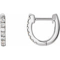 14K White Gold 1/6 CTW Natural Diamond Hoop Earrings