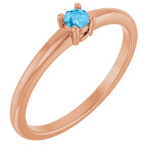 Natural Swiss Blue Topaz Ring (Style 72314)