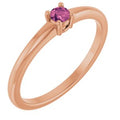 Natural Pink Tourmaline Ring (Style 72314)