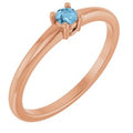 Natural Sky Blue Topaz Ring (Style 72314)