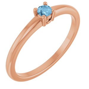 Natural Sky Blue Topaz Ring (Style 72314)