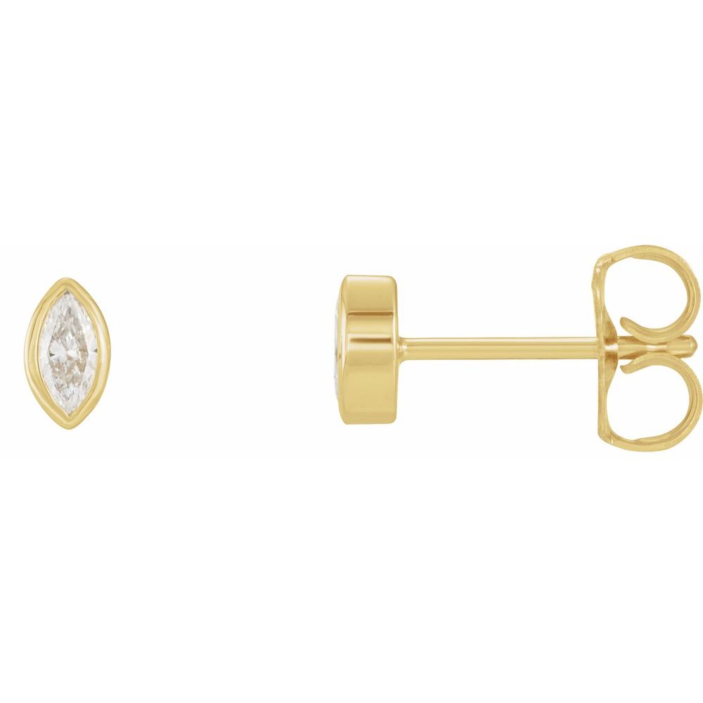 Marquise Bezel-Set Stud Earrings