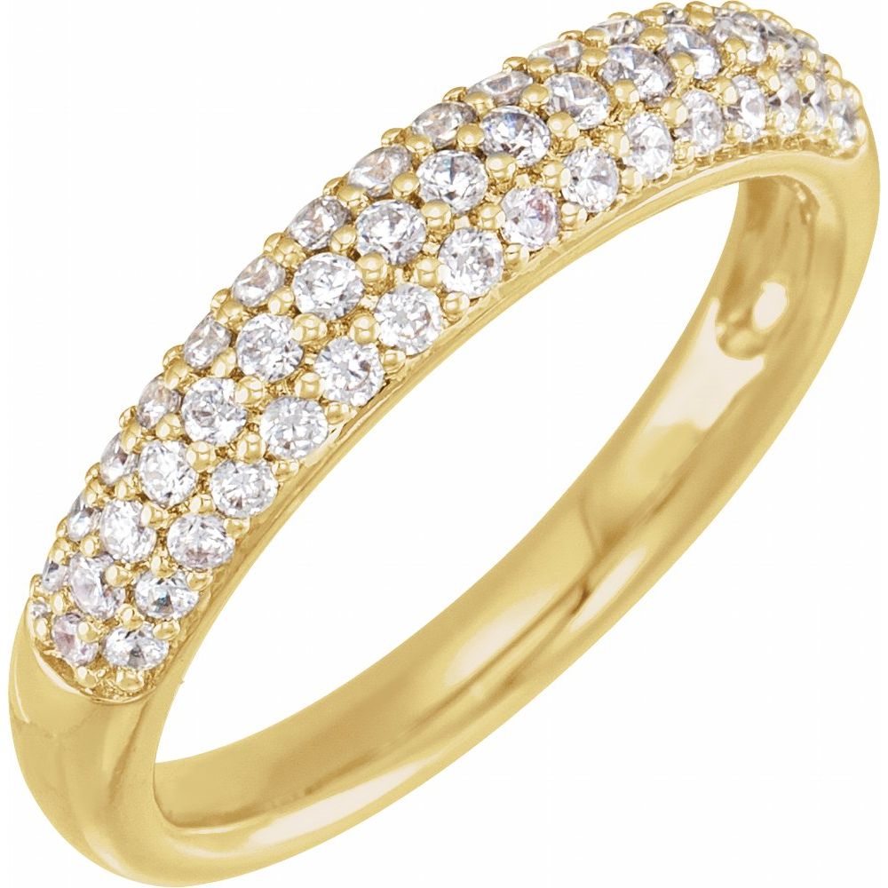 14K Yellow Gold 1/2 CTW Lab-Grown Diamond Ring