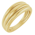 Essentials 14K Yellow Gold Triple Dome Ring