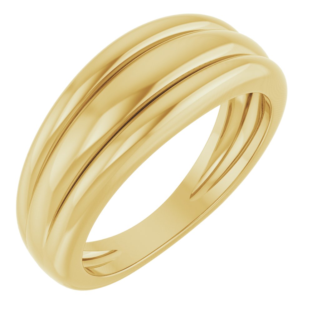 Essentials 14K Yellow Gold Triple Dome Ring