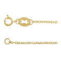 14K Yellow 1 mm Diamond-Cut Cable 18" Chain