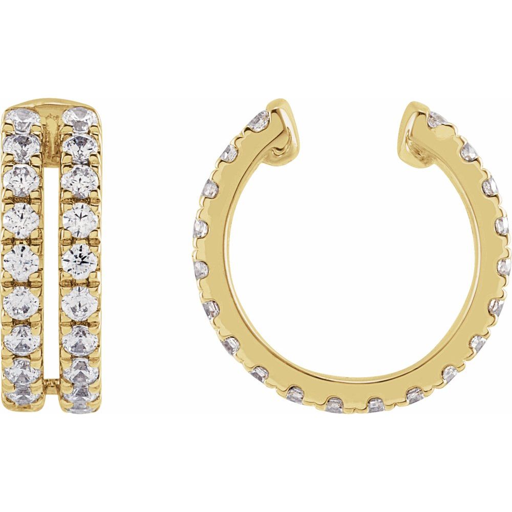 14K Yellow Gold 1/2 CTW Lab-Grown Diamond Ear Cuff