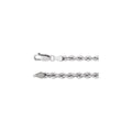 14K White 4 mm Rope 18" Chain