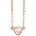 1/4 Ct Natural Diamond Bezel-Set Solitaire Necklace (Style 88159)