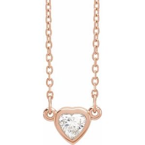 1/4 Ct Natural Diamond Bezel-Set Solitaire Necklace (Style 88159)
