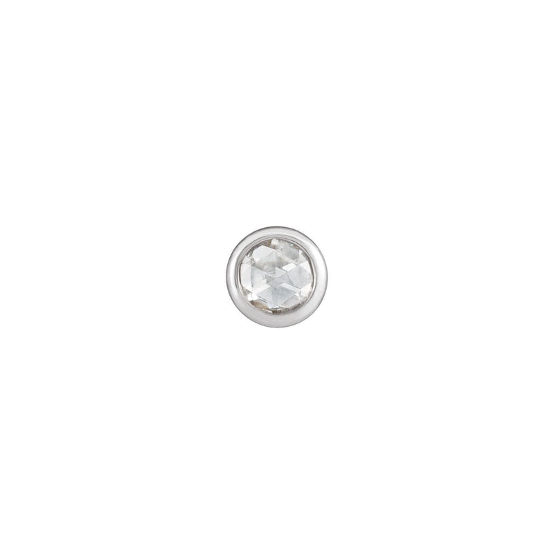 0.06 ct Rose-Cut Natural Diamond Bezel-Set Solitaire Pendant Slide (Style 88053)