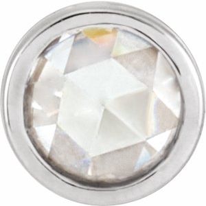 1/10 Ct Rose-Cut Natural Diamond Bezel-Set Solitaire Pendant Slide (Style 88053)