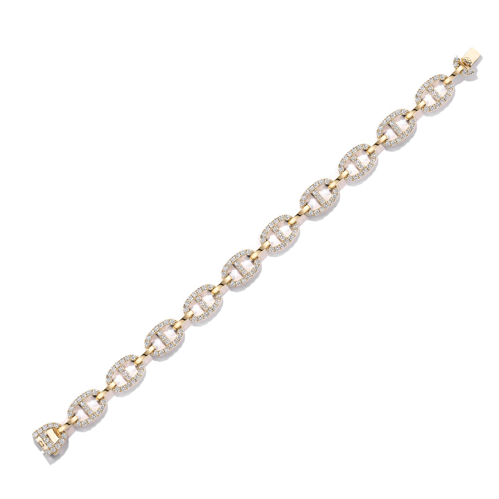 Diamond Anchor Link Bracelet