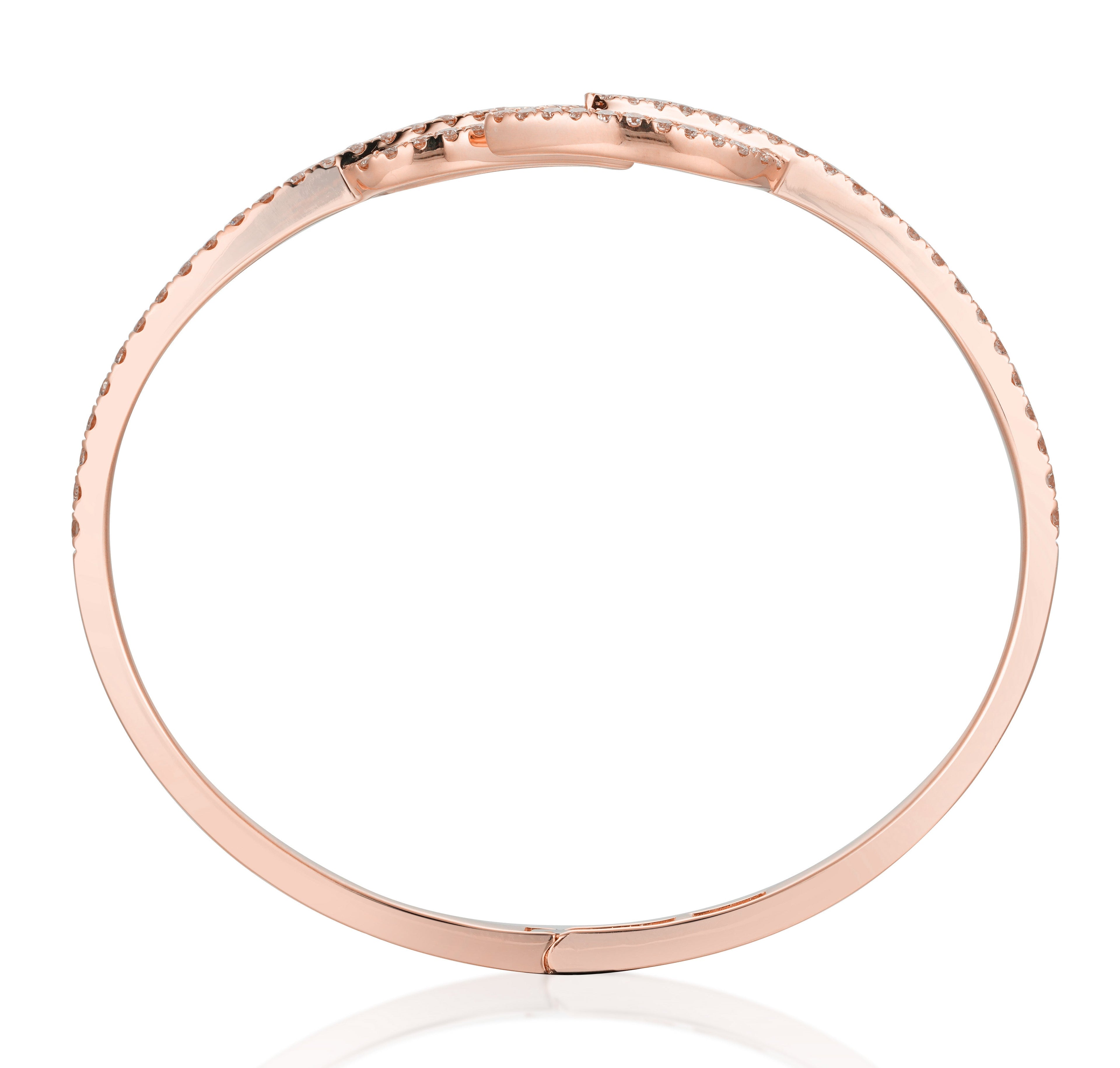 Twin Leaves Diamond Bangle