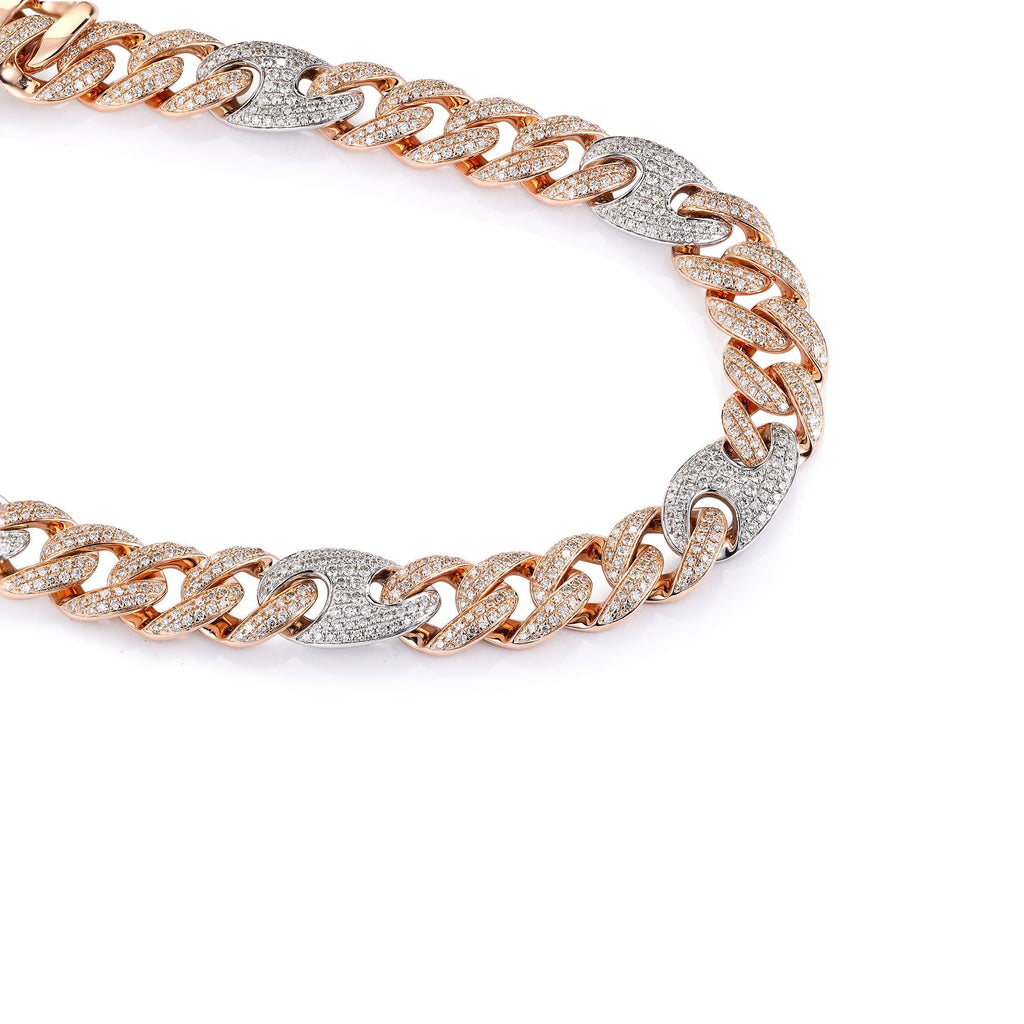 Two Tone Gucci-Cuban Bracelet