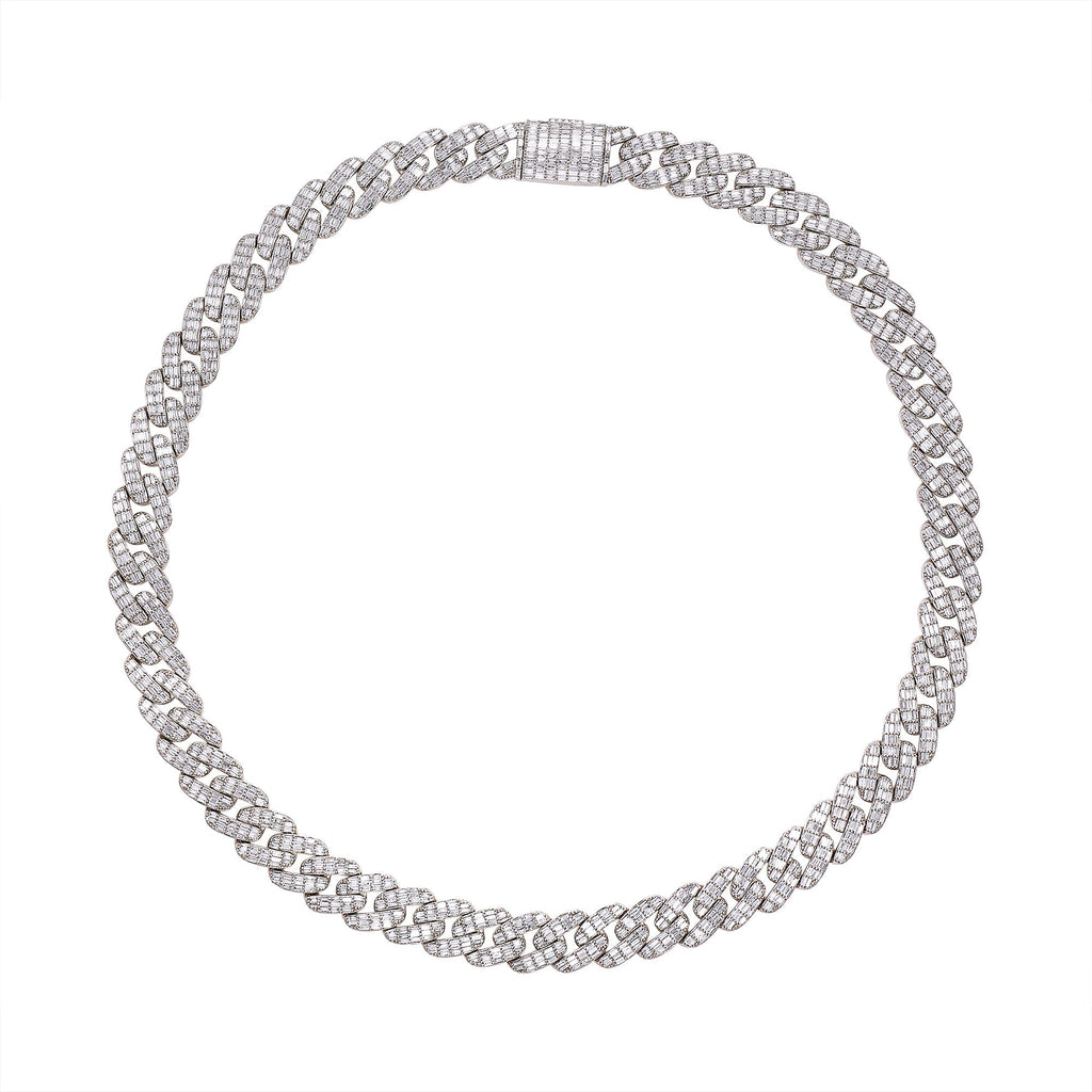 Baguette Diamond Cuban Necklace