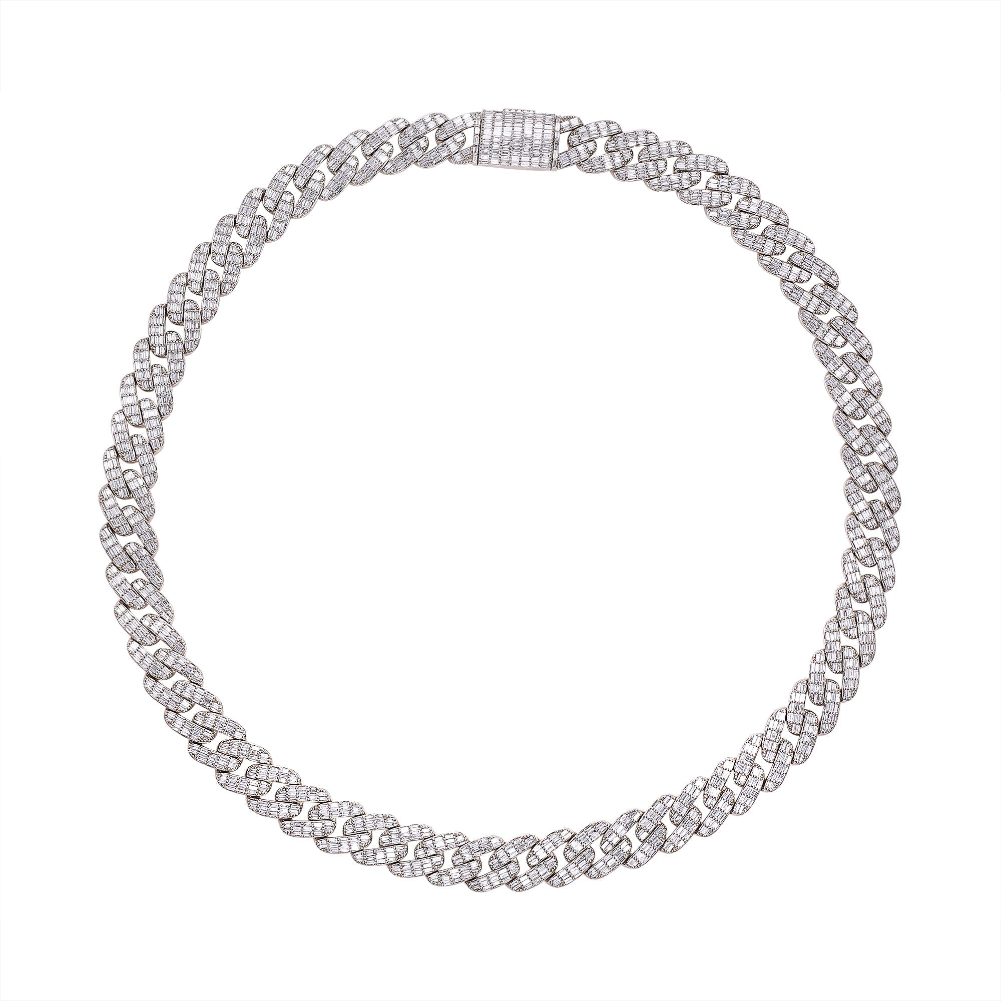 Baguette Diamond Cuban Necklace