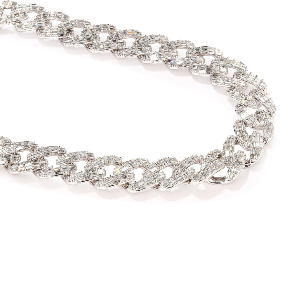 Baguette Diamond Cuban Necklace