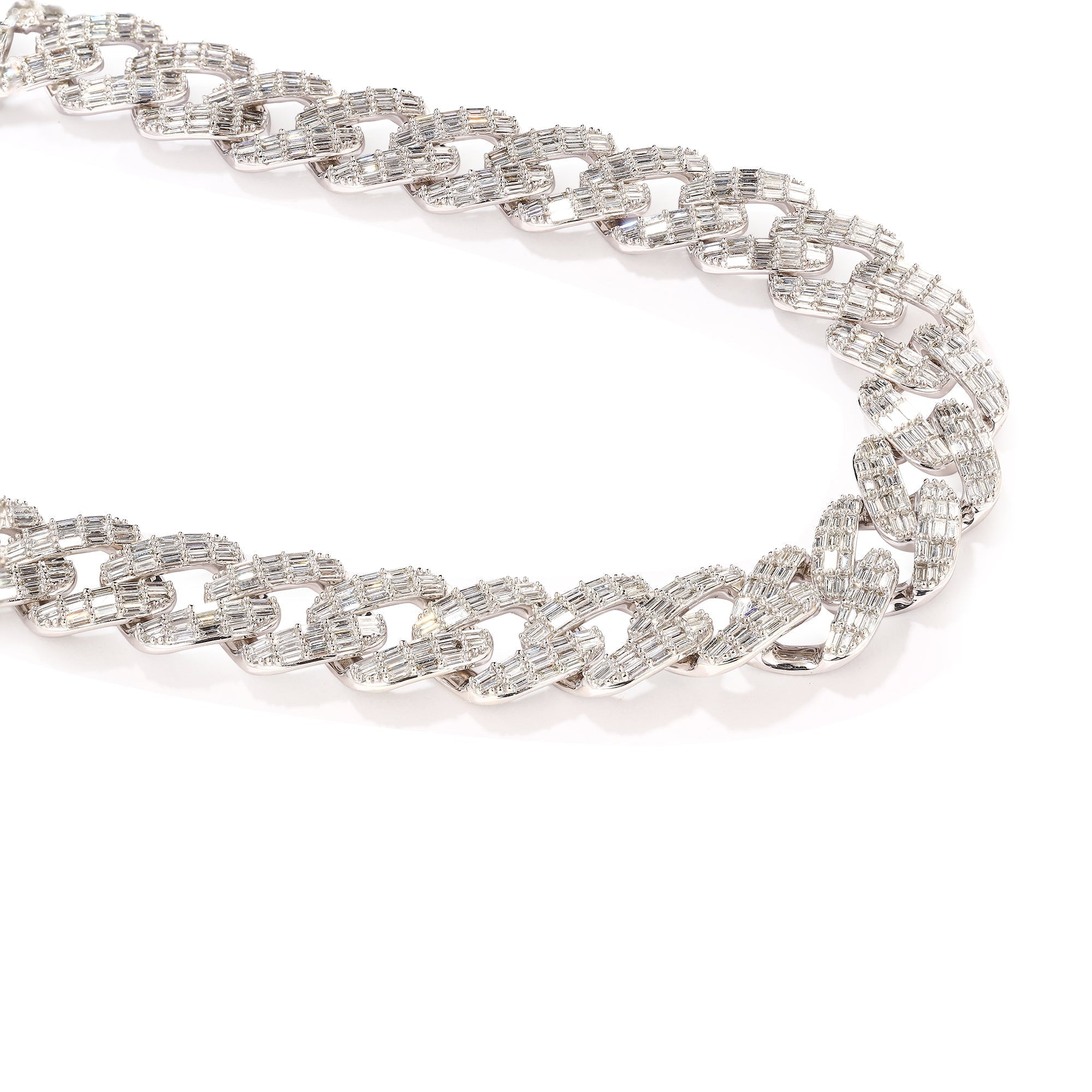 Baguette Diamond Cuban Necklace
