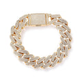 15mm Curbed Cuban Bracelet