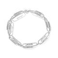 White Gold Signature Diamond Paperclip Bracelet