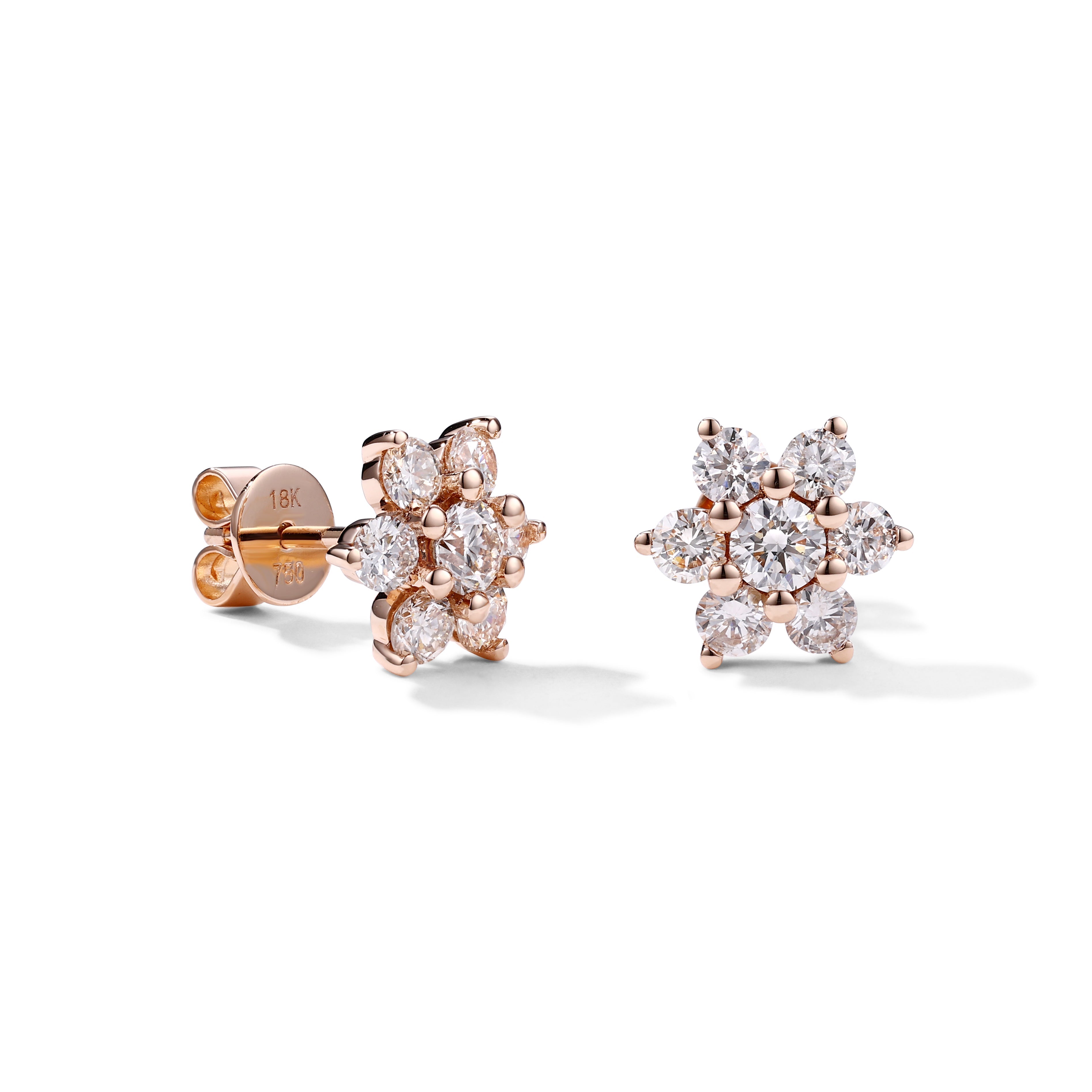 1ct Star Stud Earrings
