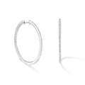 Diamond Halo Hoop Earrings