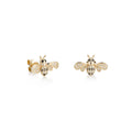 Diamond Bumblebee Stud Earrings