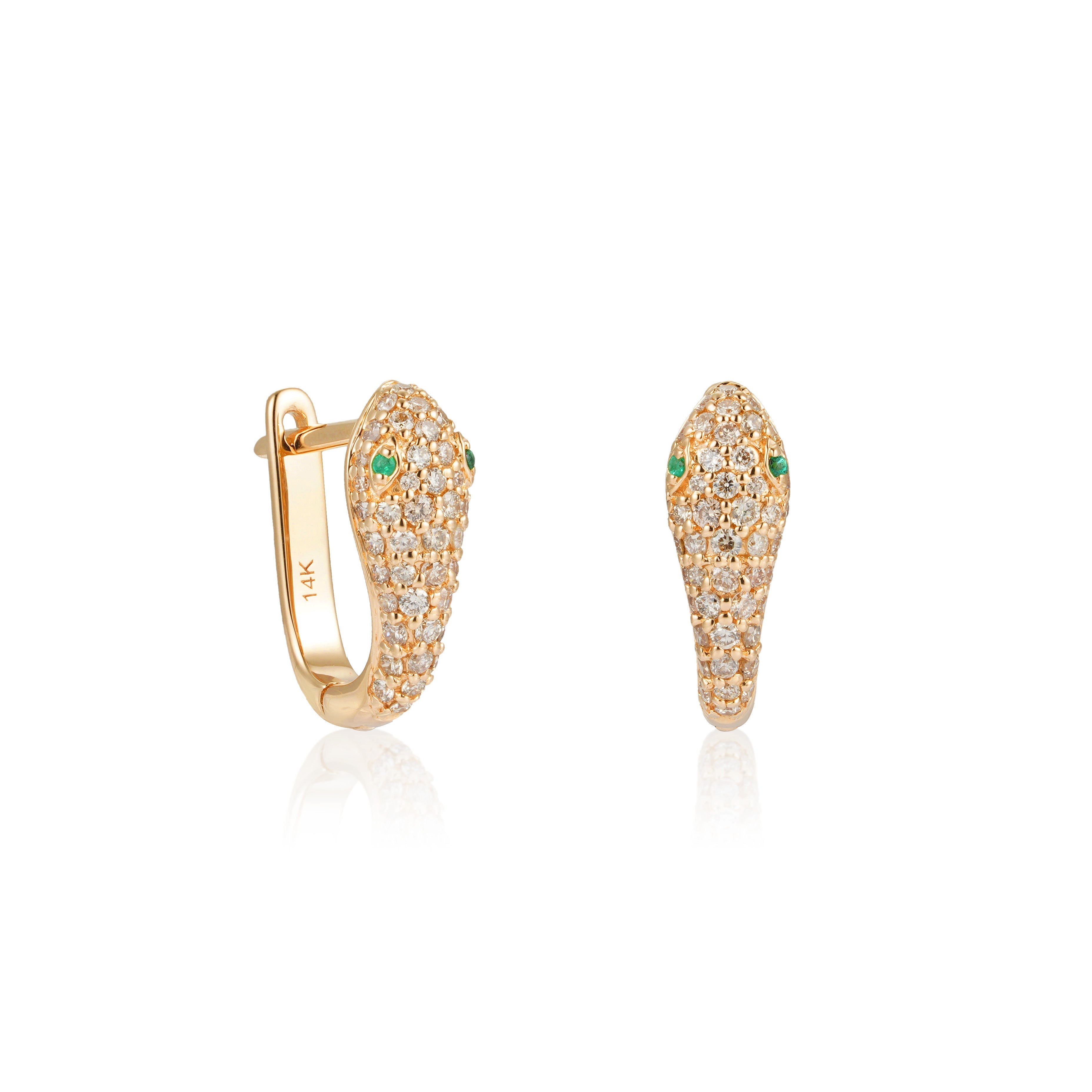 Diamond Serpent Earrings