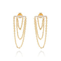 Golden Cascade Diamond Earrings