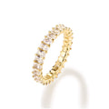 10 Pointer Emerald Cut Diamond Eternity Band
