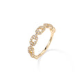 Glistening Square Links Diamond Ring