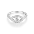 10 Pointer Evil Eye Diamond Solitaire Ring