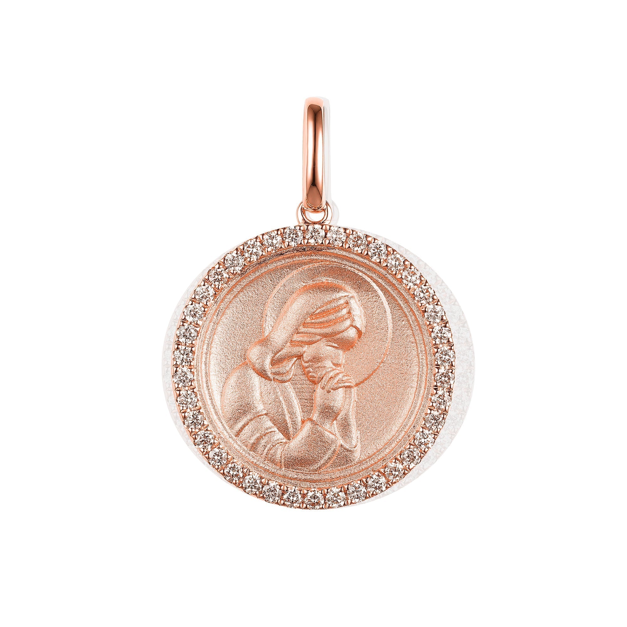 Praying Jesus Diamond Pendant