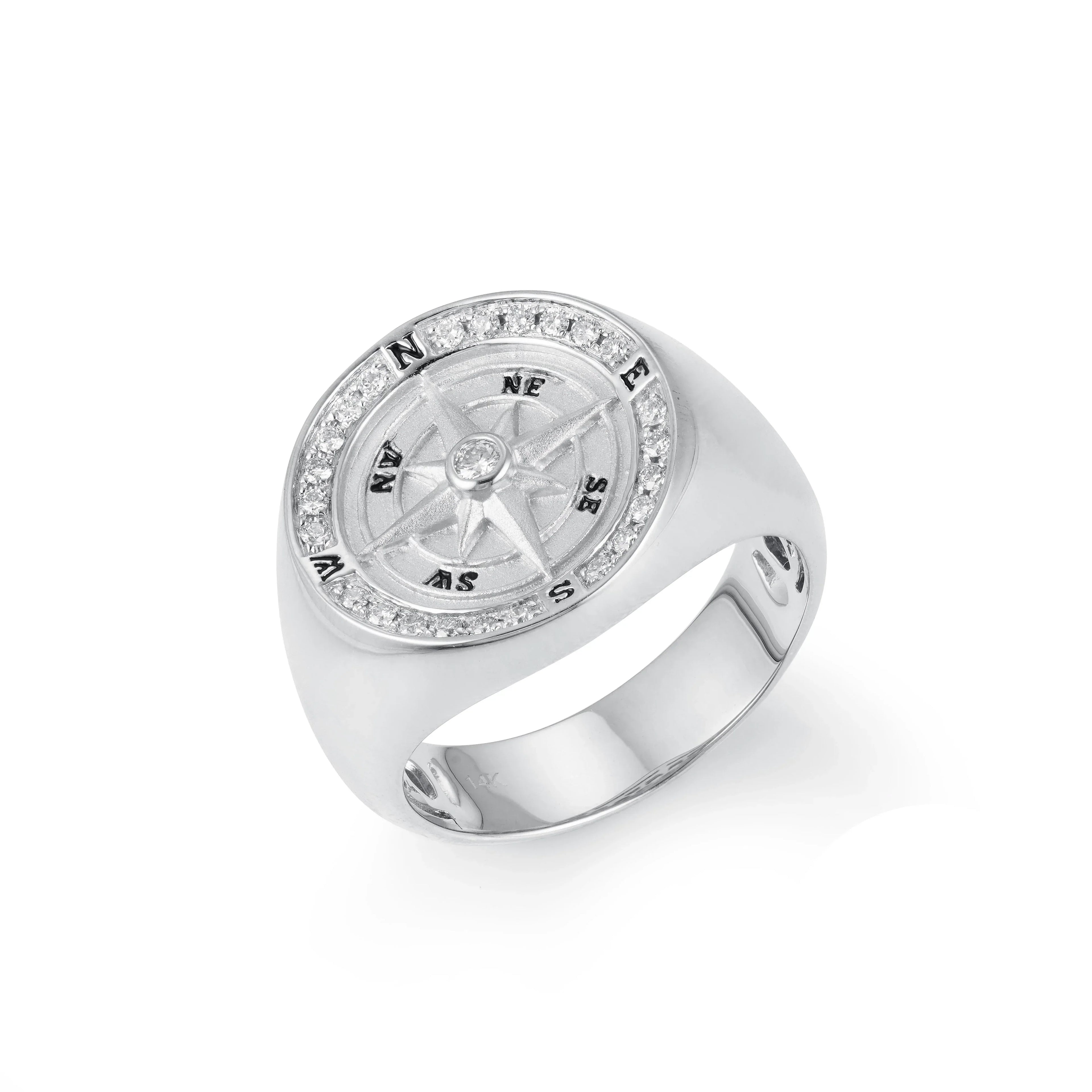 Navigator Diamond Signet Ring