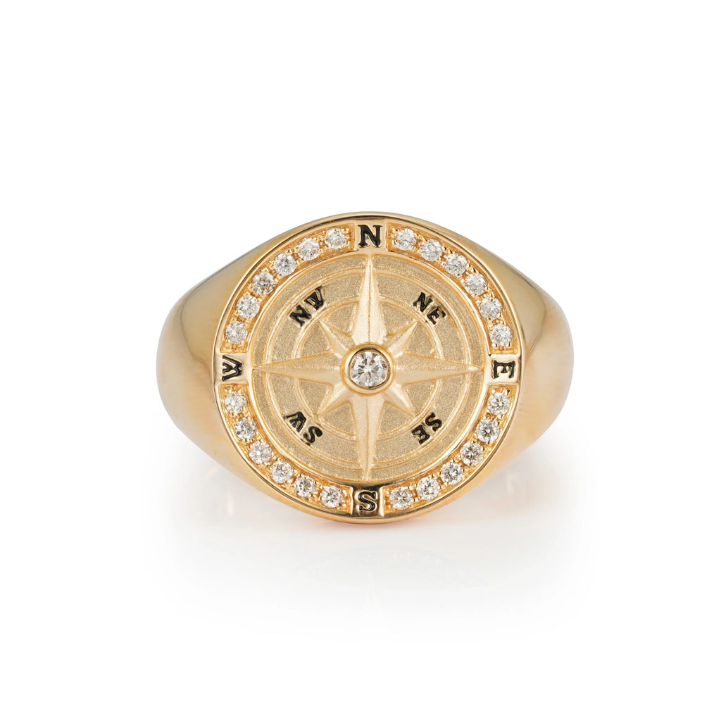 Navigator Diamond Signet Ring
