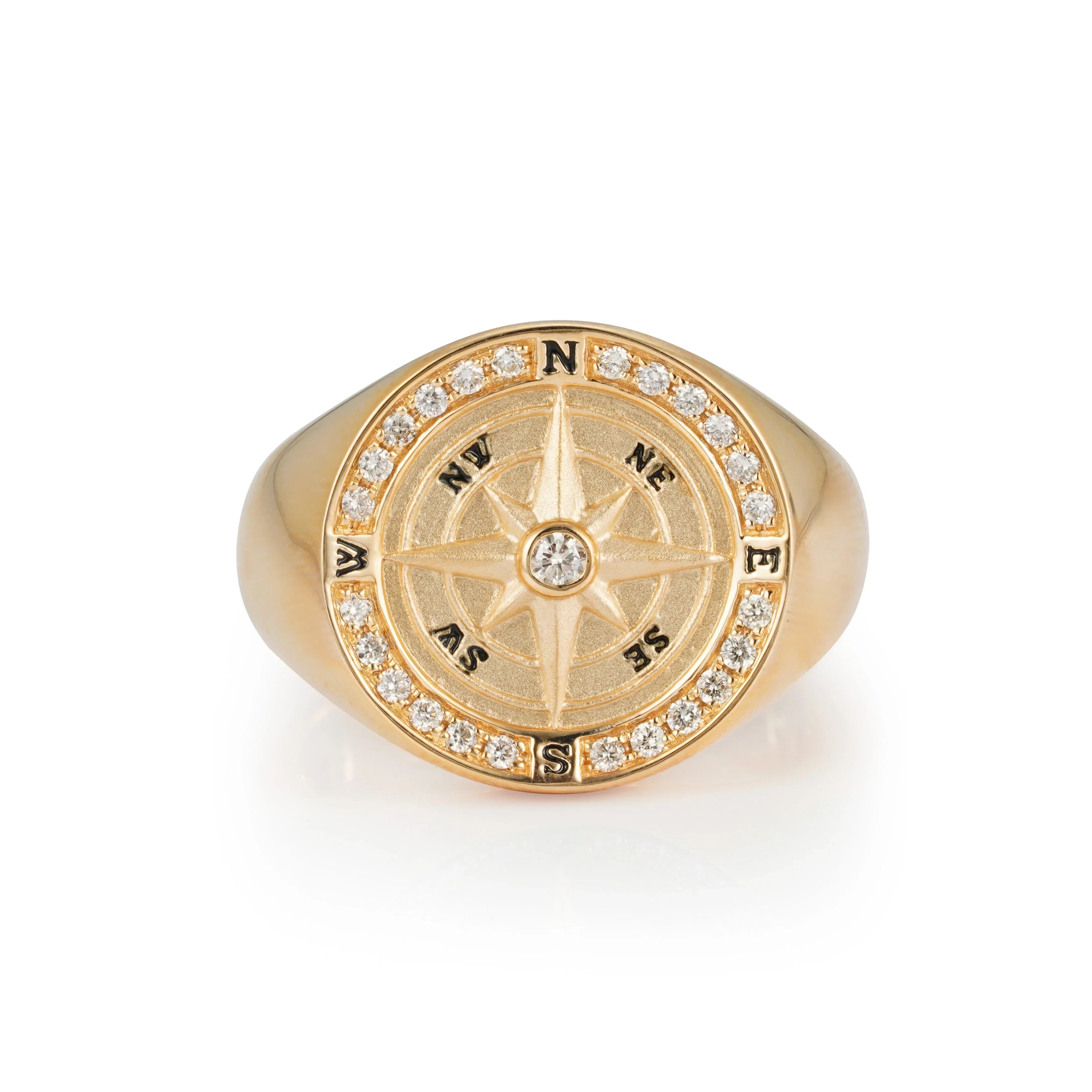 Navigator Diamond Signet Ring