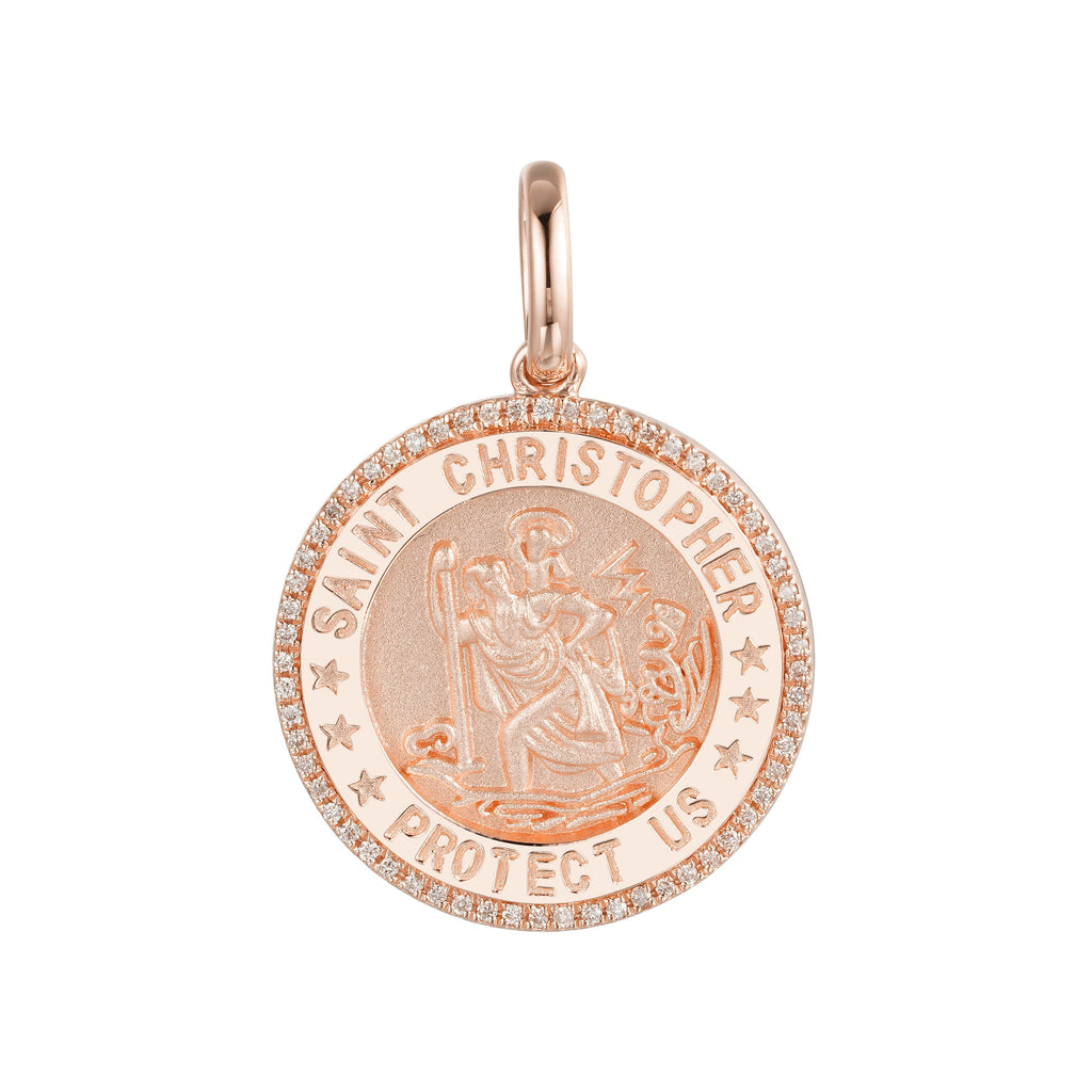 Saint Christopher's Protection Diamond Pendant