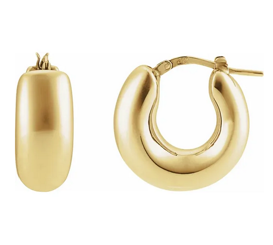 14K Yellow Electroform 20 mm Hoop Earrings.     Item # 689254:600:P
