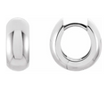 14K White Hinged 12.7 mm Hoop Earrings Item # 21647:234297:P