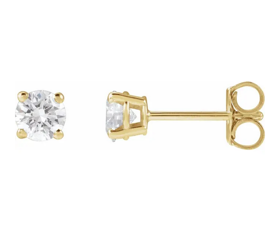 14K Yellow 1/2 CTW Lab-Grown Diamond Earrings Item # 652480:LG603:P