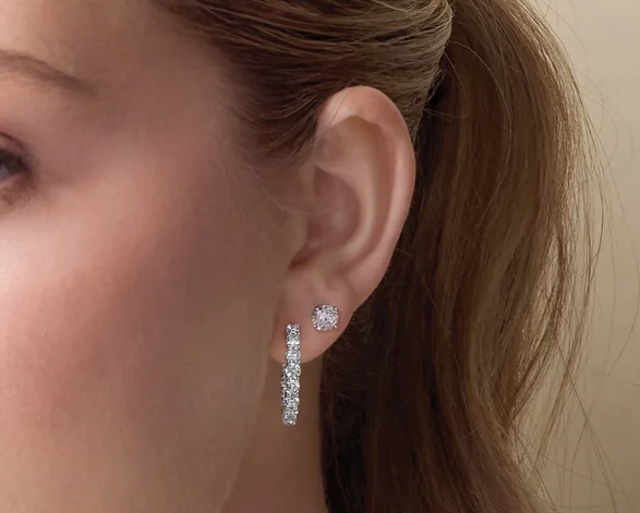 14K Yellow 1/2 CTW Lab-Grown Diamond Earrings Item # 652480:LG603:P